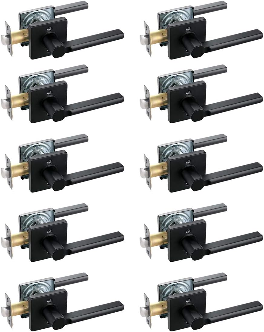 Aged Matt Black Door Lever Handle T157