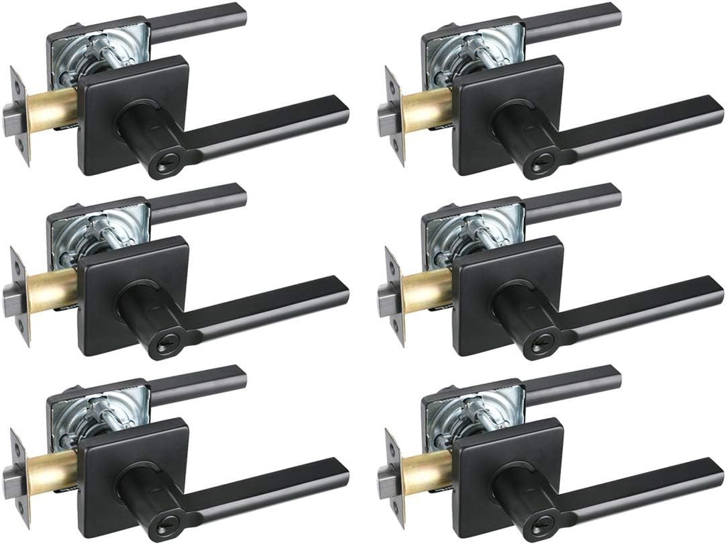 Aged Matt Black Door Lever Handle T157