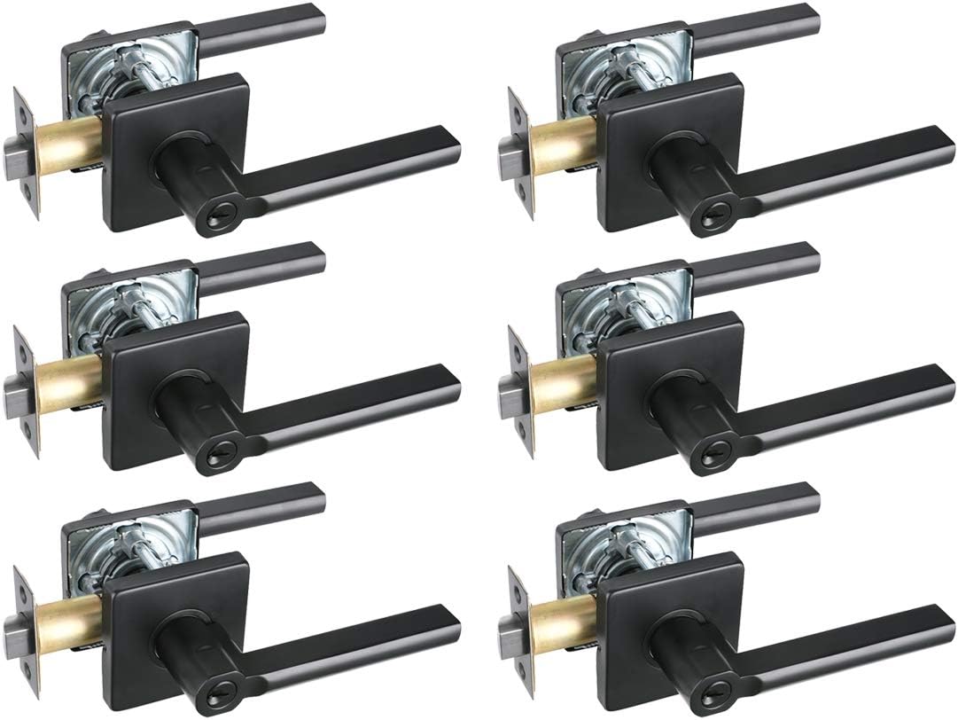 Aged Matt Black Door Lever Handle T157