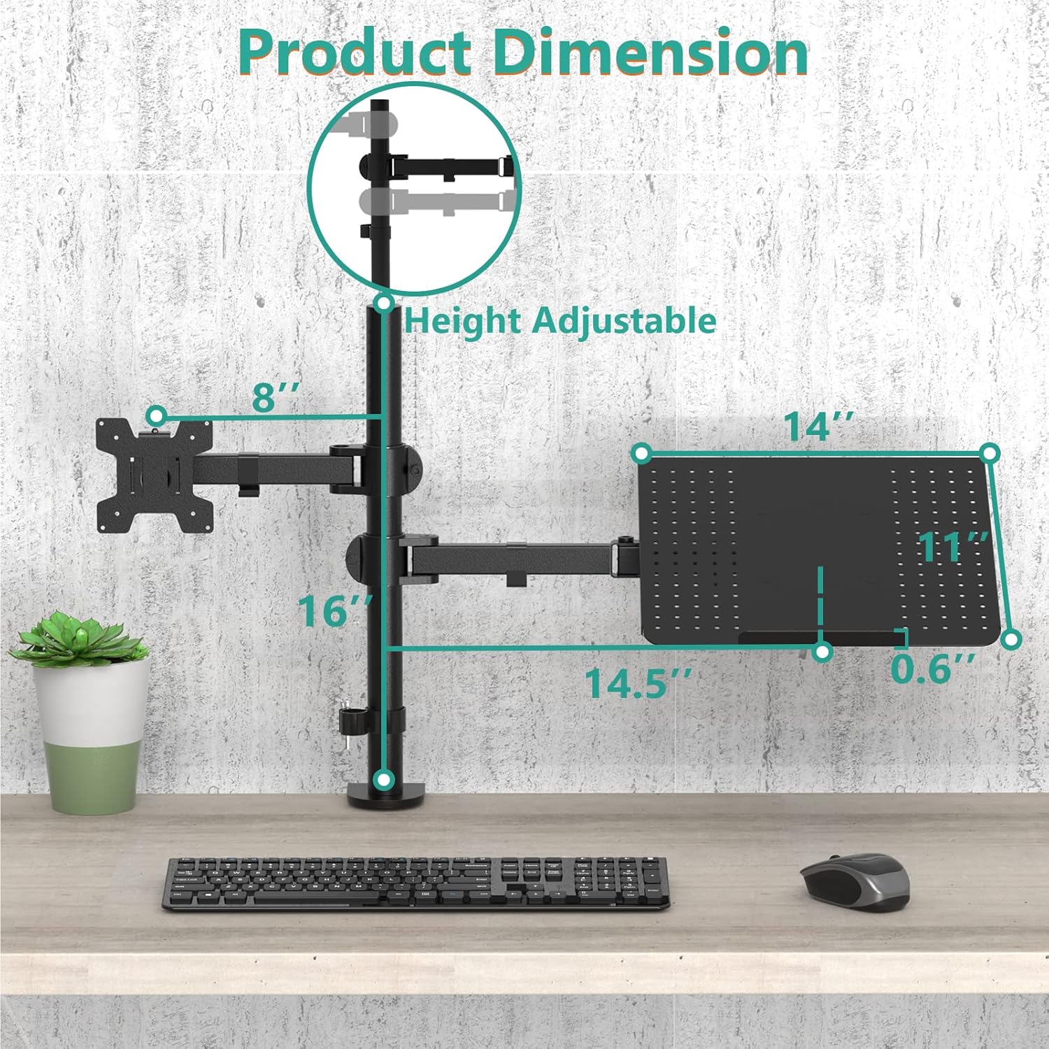 Black Desk Mount for Laptop and Monitor, Pack of 2 L530024