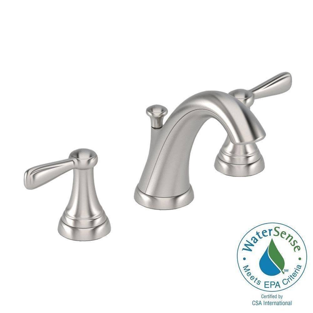 8 inch Widespread Bathroom Faucet, Satin Nickel T738585
