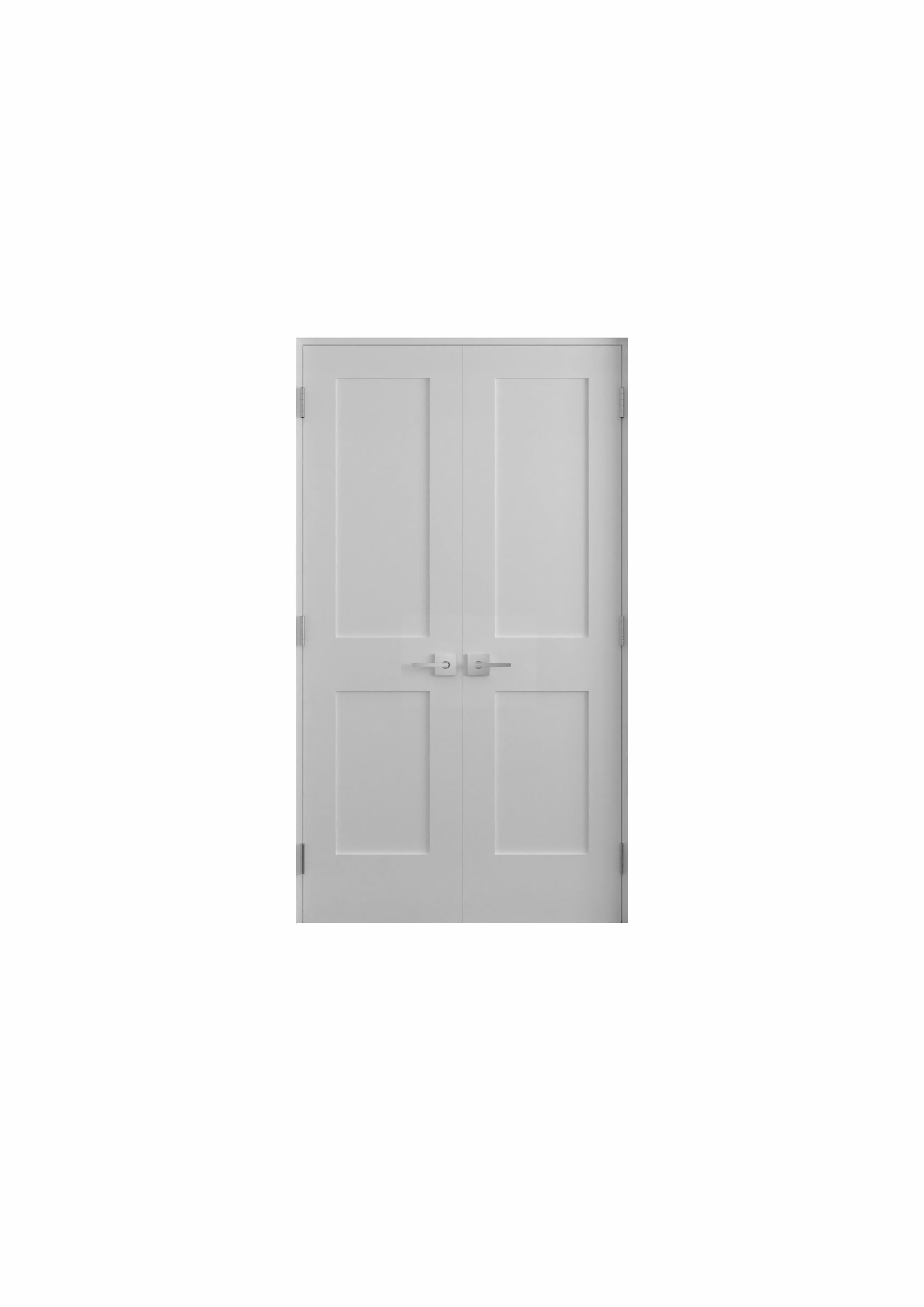 48 in. x 80 in. Solid Core Primed Double Prehung French Door L60138