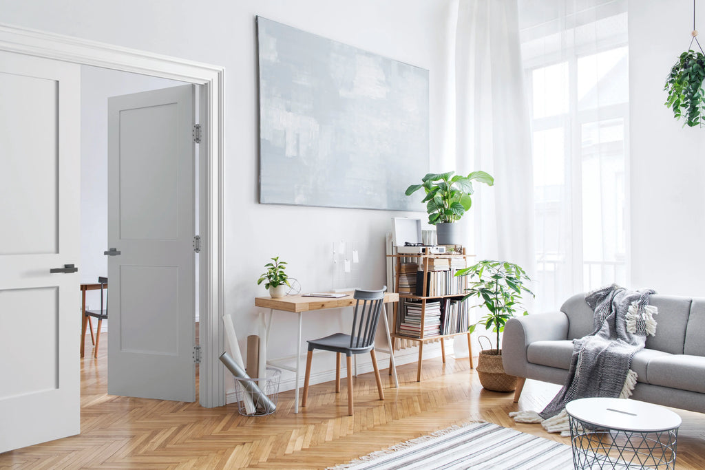 48 in. x 80 in. Solid Core Primed Double Prehung French Door L60138