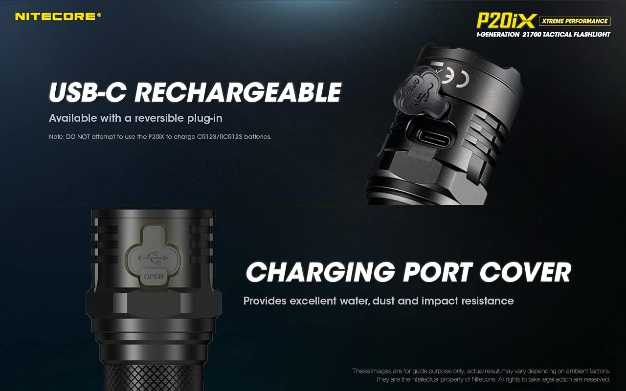 4000 Lumen USB-C Rechargeable Tactical Flashlight Y3957