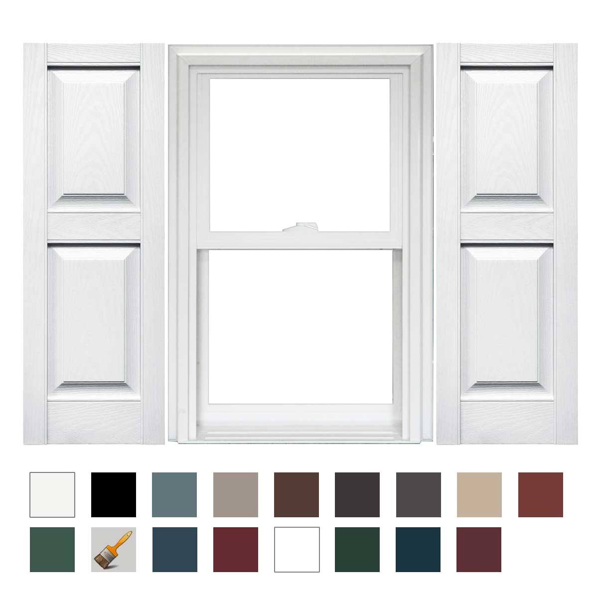 White Vinyl Shutters (1 Pair) 14.75 x 75 N4796