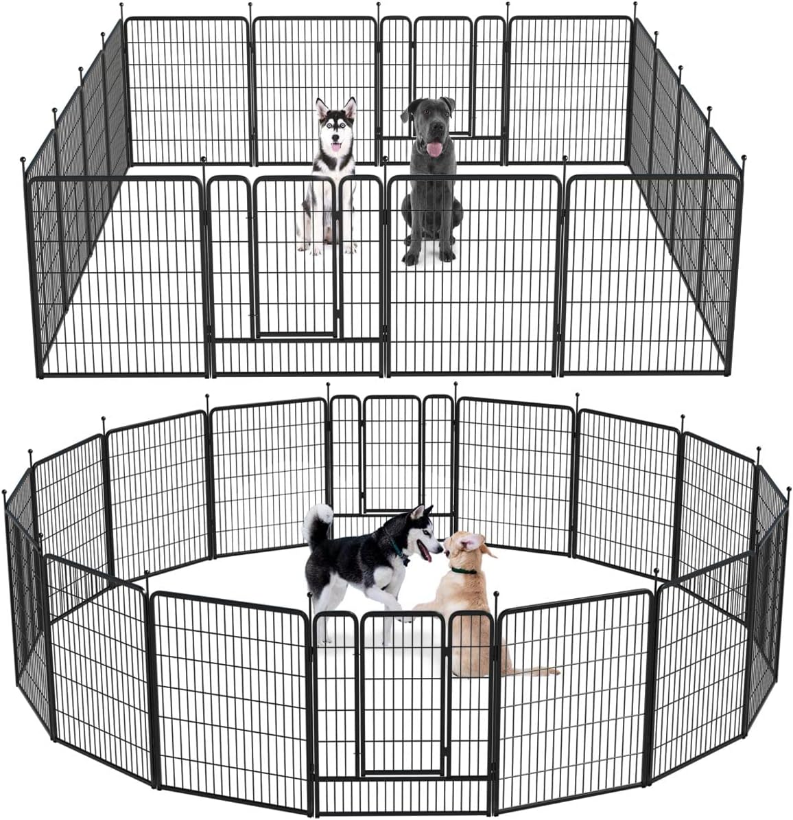 8/16/24/32 Panels Dog Playpen with Doors K1398