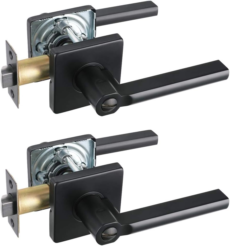 Aged Matt Black Door Lever Handle T157