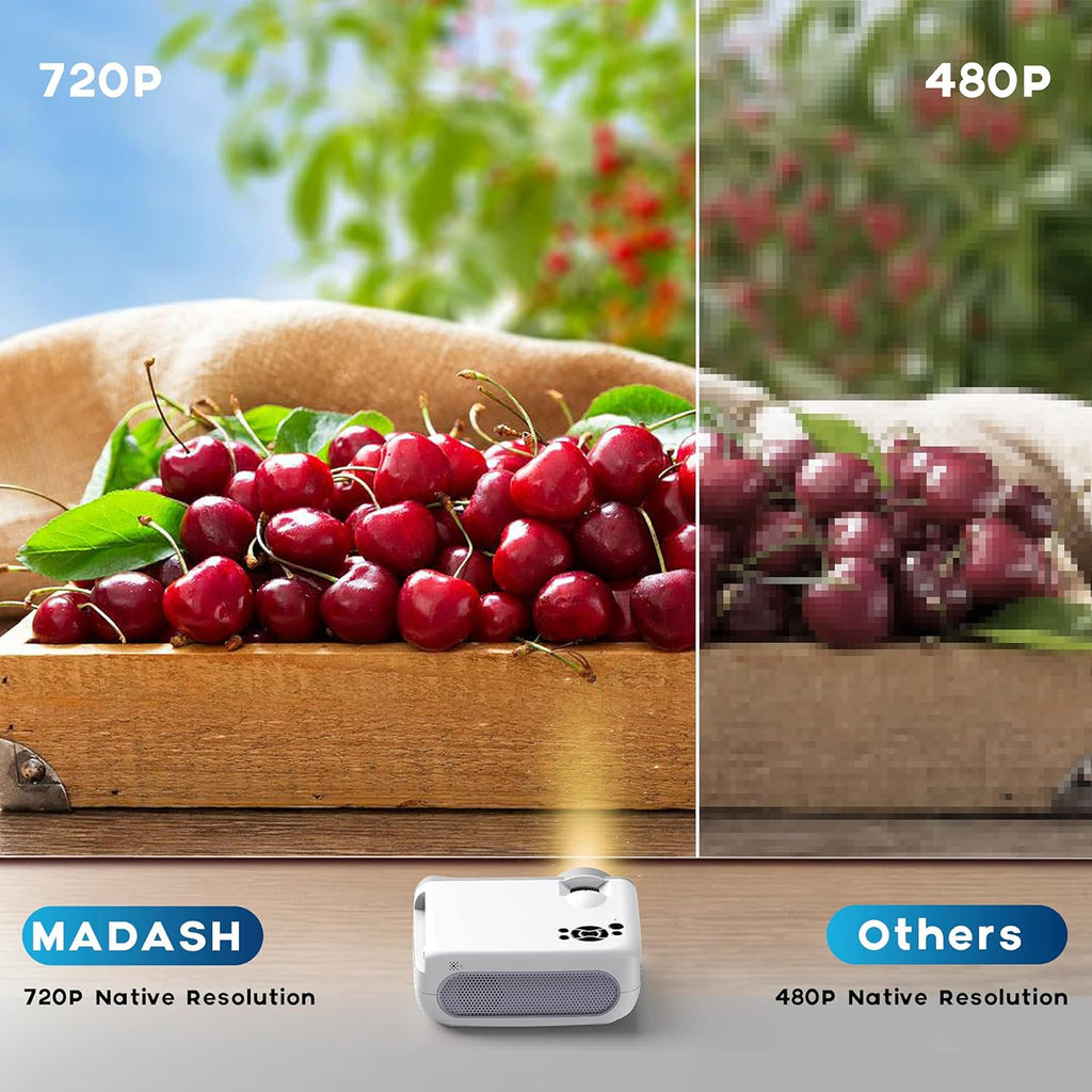 Portable WiFi Mini Movie Projector, 1080P Full HD, 2 HDMI, VGA, TF, SD, AV, Pack of 2 G907
