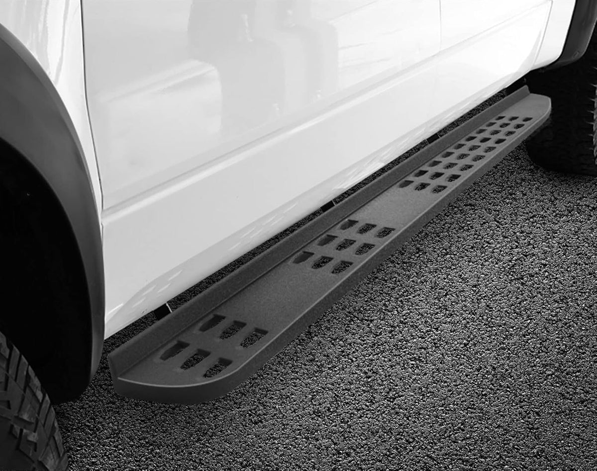 7 Inches Textured Black Powder Running Boards for Ford F150 Supercrew Cab Pickup C73685
