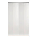 78 in. x 84 in. Smooth Flush Primed Interior Solid Core MDF Bi-Fold Door with Chrome Trim V7659